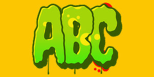 Use Halloween Graffiti Font ABC graphic