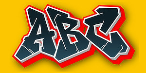 Use Wildstyle 3D Graffiti Font ABC graphic