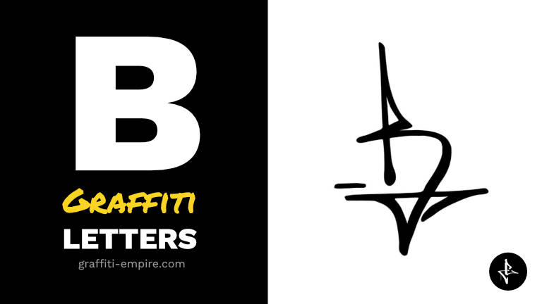 b graffiti letters thumbnail graphic