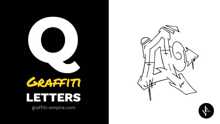 q graffiti letters thumbnail graphic