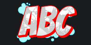 ABC graphic preview of the font Switch the graffiti generator font to Bangers Graffiti Font
