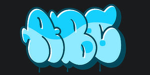 ABC graphic preview of the font Switch the graffiti generator font to Bubble-Stlye 2 Graffiti Font