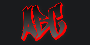 ABC graphic preview of the font Switch the graffiti generator font to calligraphic graffiti tag font 