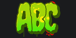 ABC graphic preview of the font Switch the graffiti generator font to Halloween Graffiti Font