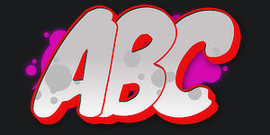 ABC graphic preview of the font Switch the graffiti generator font to Wildstyle Graffiti Font