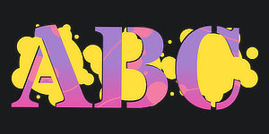 ABC graphic preview of the font Switch the graffiti generator font to Wildstyle Graffiti Font