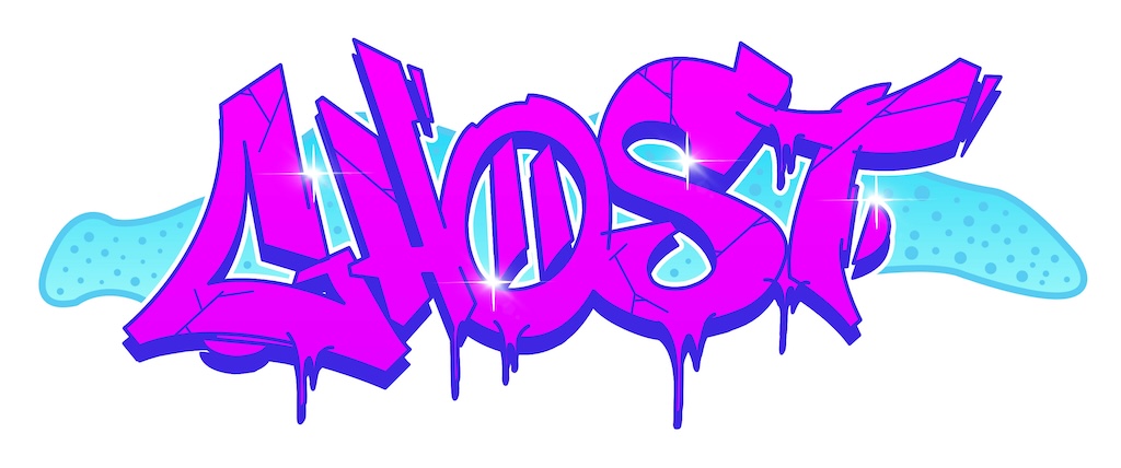 Step by step ghost Graffiti Drawing Guide Step 12 graphic