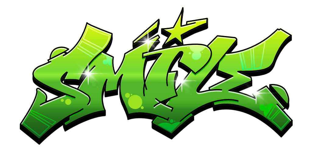 Step by step smile Graffiti Drawing Guide Step 11 graphic