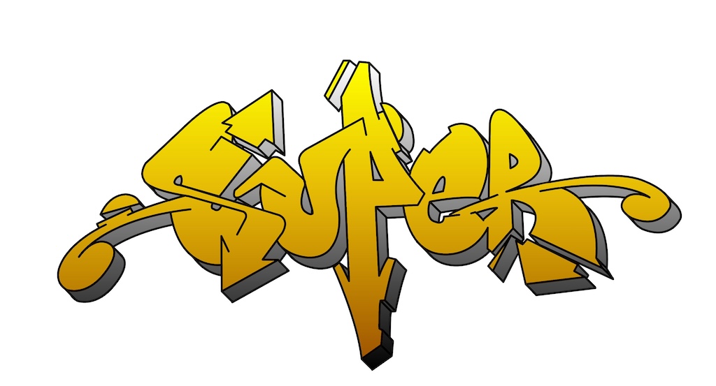 Step by step super Graffiti Drawing Guide Step 10 graphic