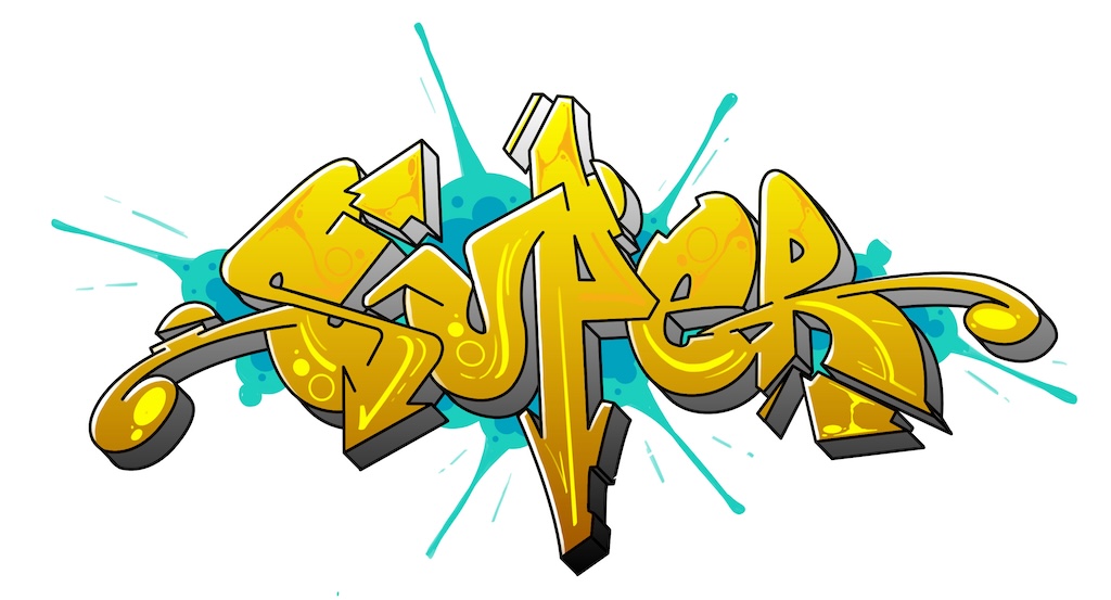 Step by step super Graffiti Drawing Guide Step 15 graphic