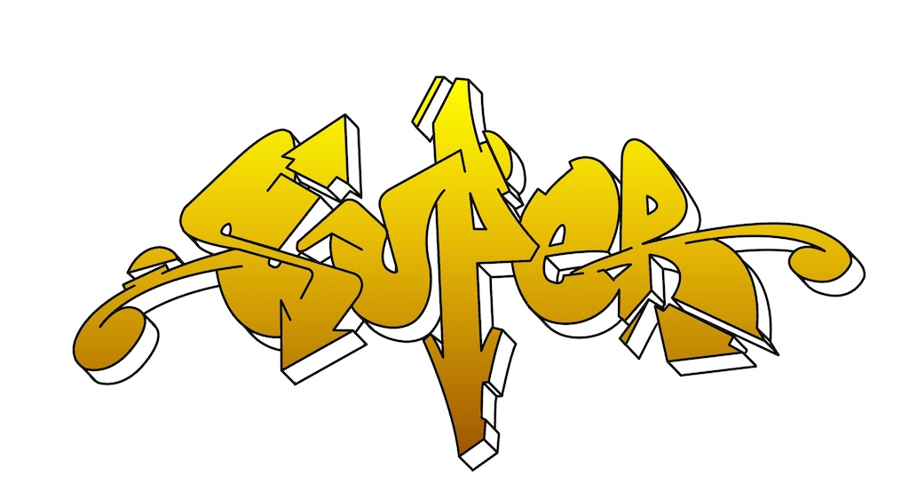 Step by step super Graffiti Drawing Guide Step 9 graphic