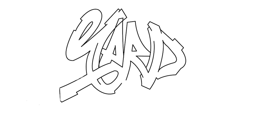 Step by step yard Graffiti Drawing Guide Step 4 graphic