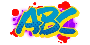 ABC graphic preview of the font  Switch the graffiti generator font to Tag Graffiti Font 2