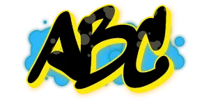 ABC graphic preview of the font  Switch the graffiti generator font to Wildstyle Graffiti Font