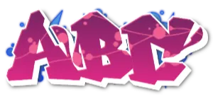 ABC graphic preview of the font  Switch the graffiti generator font to Tag Graffiti Font 2