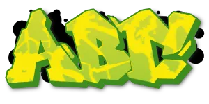 ABC graphic preview of the font  Switch the graffiti generator font to Tag Graffiti Font 2