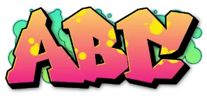 ABC graphic preview of the font  Switch the graffiti generator font to Tag Graffiti Font 2