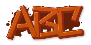 ABC graphic preview of the font  Switch the graffiti generator font to Wildstyle Graffiti Font