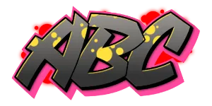 ABC graphic preview of the font  Switch the graffiti generator font to Wildstyle Graffiti Font