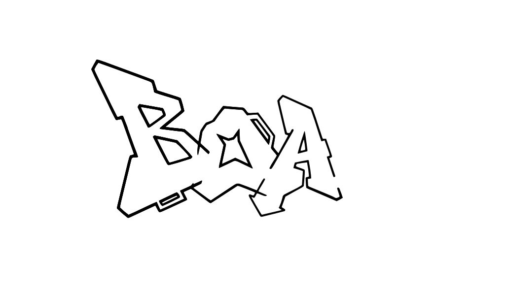 Step by step boat Graffiti Drawing Guide Step 3 graphic