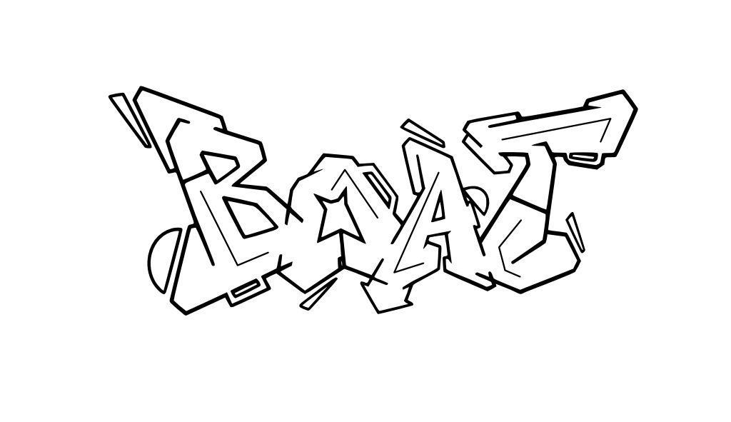 Step by step boat Graffiti Drawing Guide Step 6 graphic