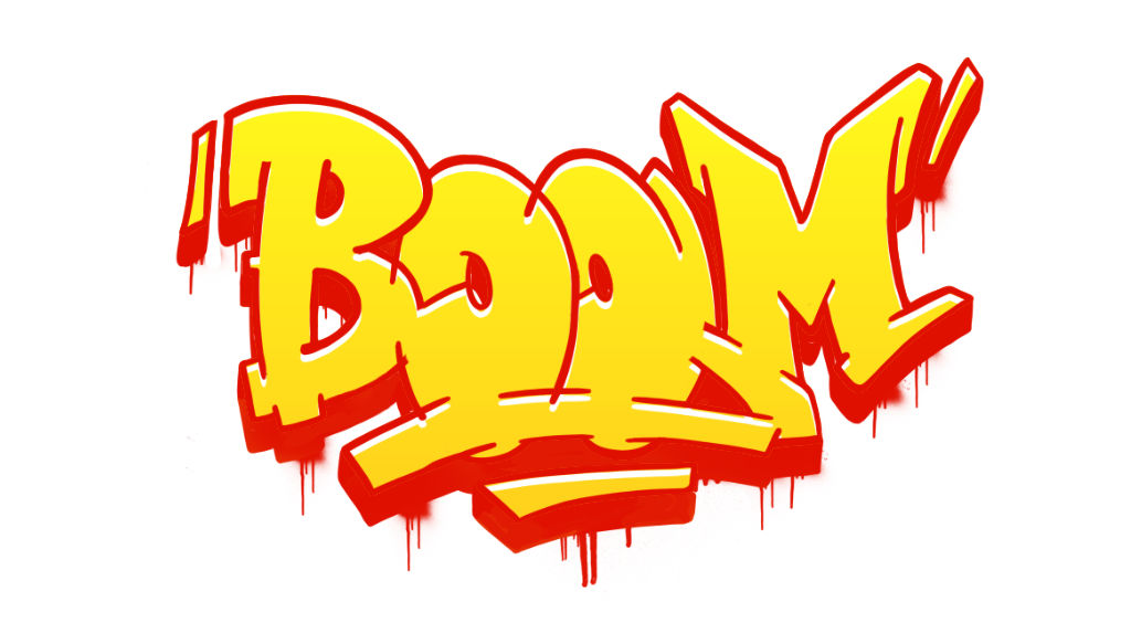 Step by step boom Graffiti Drawing Guide Step 10 graphic