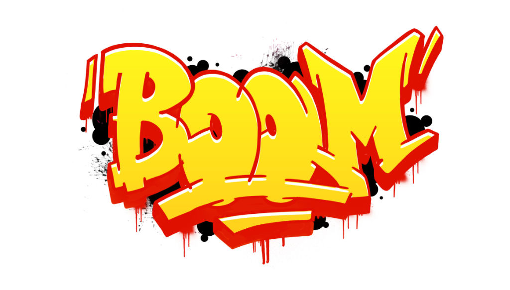 Step by step boom Graffiti Drawing Guide Step 11 graphic
