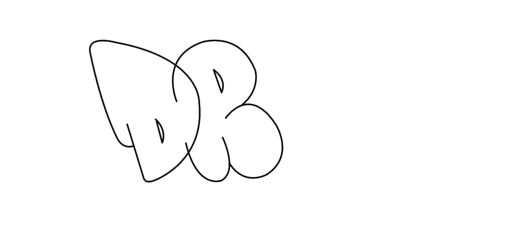 Step by step drip Graffiti Drawing Guide Step 2 graphic