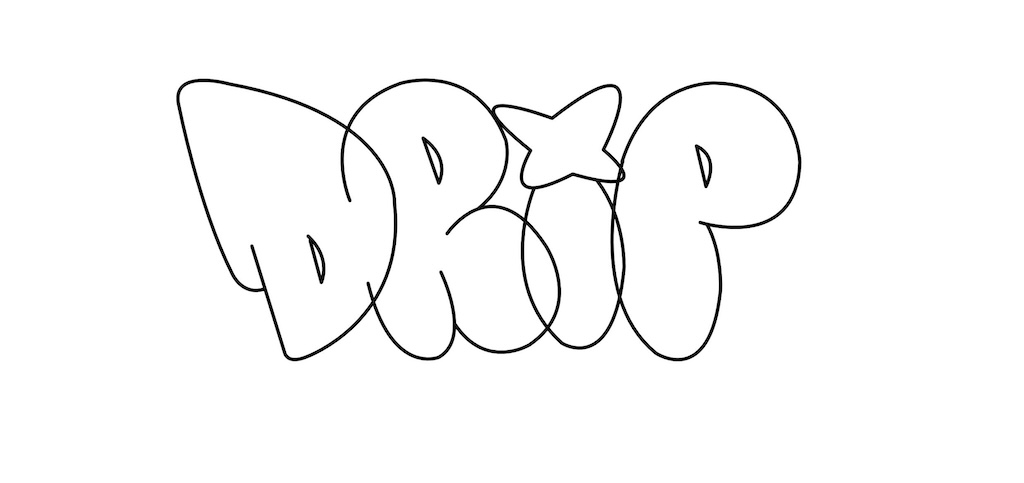 Step by step drip Graffiti Drawing Guide Step 4 graphic