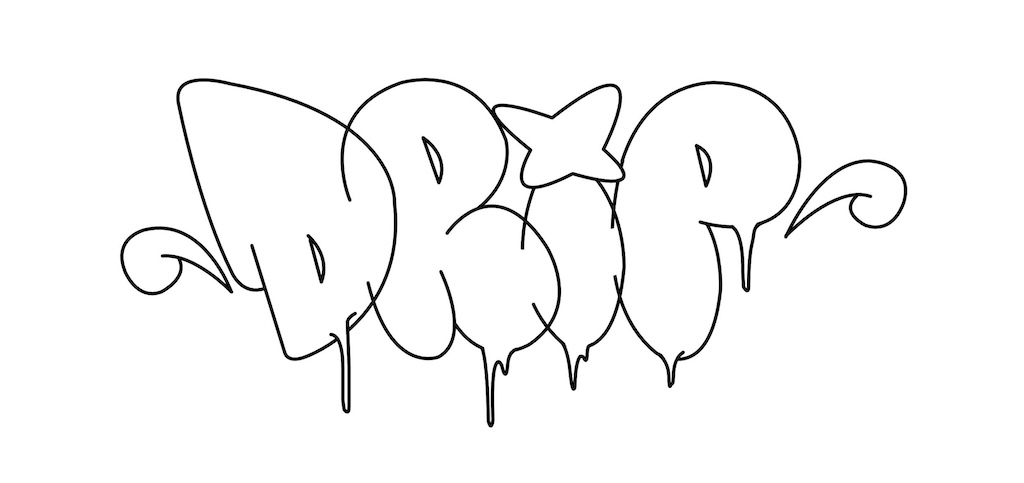 Step by step drip Graffiti Drawing Guide Step 5 graphic