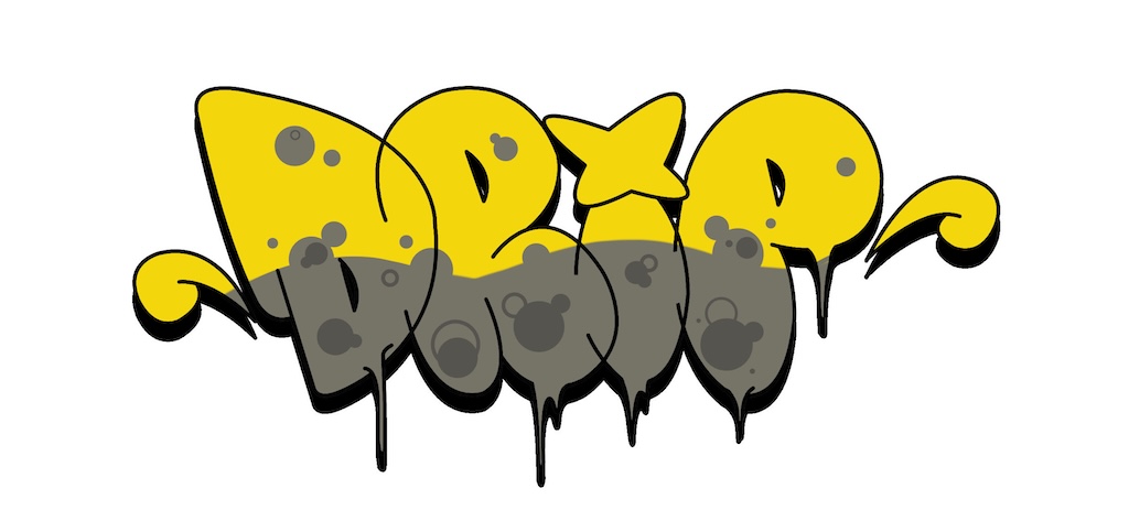 Step by step drip Graffiti Drawing Guide Step 8 graphic