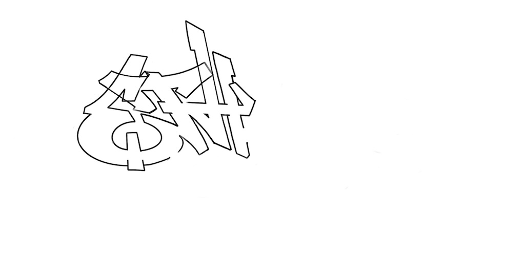 Step by step ether Graffiti Drawing Guide Step 3 graphic