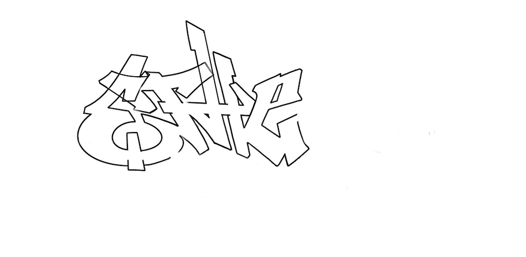 Step by step ether Graffiti Drawing Guide Step 4 graphic