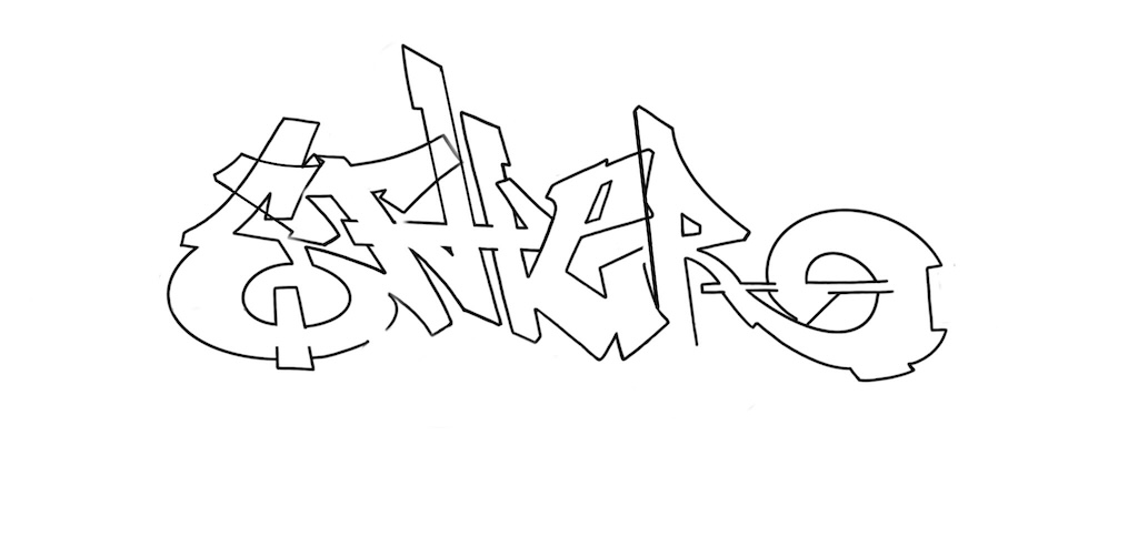 Step by step ether Graffiti Drawing Guide Step 5 graphic