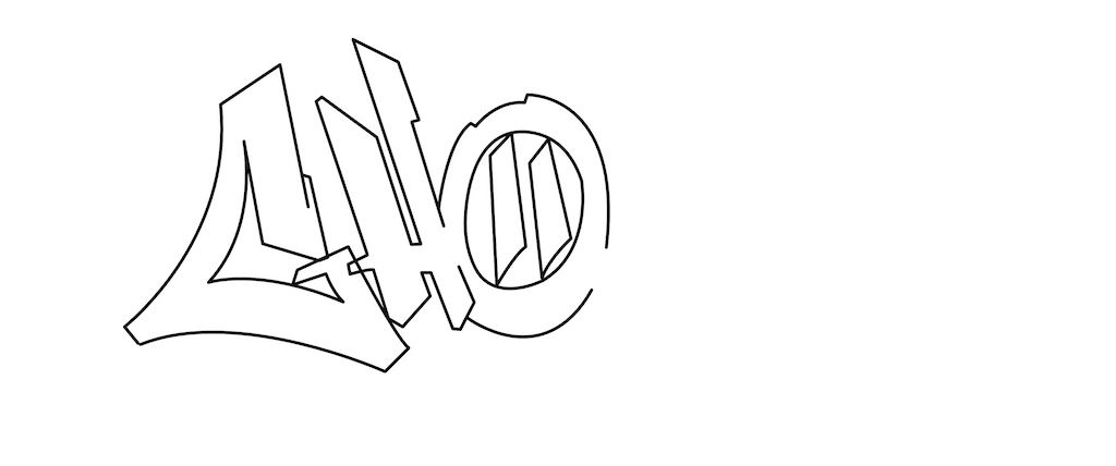 Step by step ghost Graffiti Drawing Guide Step 3 graphic