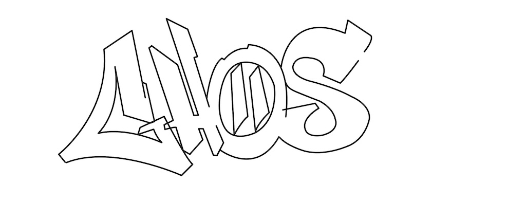 Step by step ghost Graffiti Drawing Guide Step 4 graphic