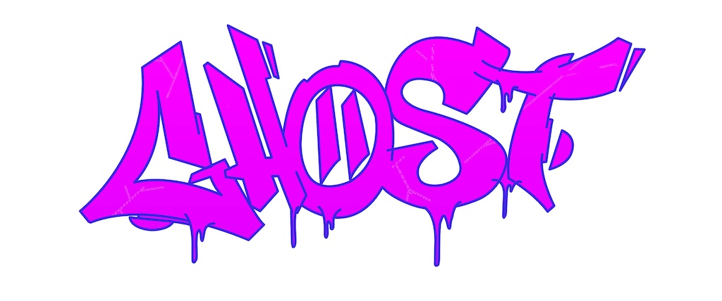 Step by step ghost Graffiti Drawing Guide Step 8 graphic