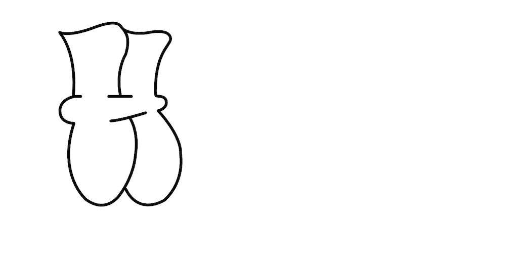 Step by step hand Graffiti Drawing Guide Step 1 graphic