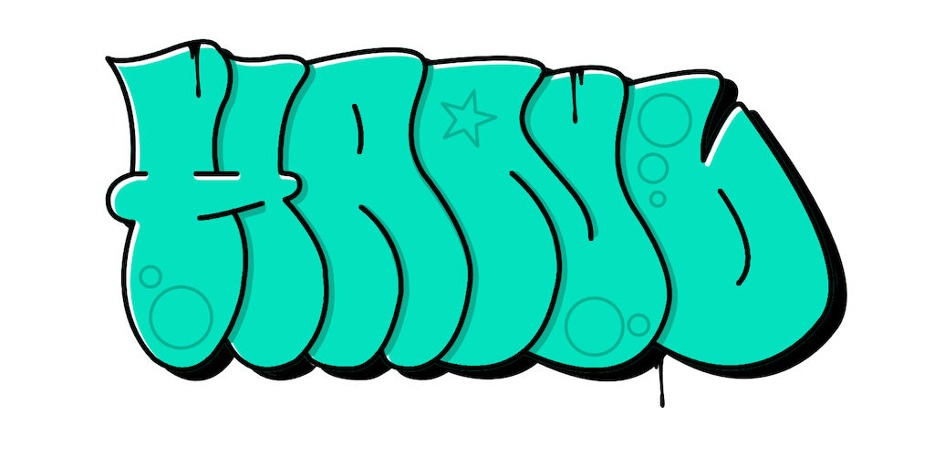 Step by step hand Graffiti Drawing Guide Step 8 graphic