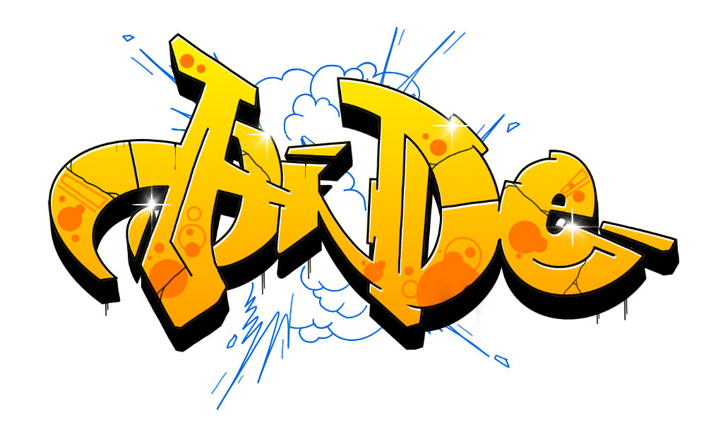 Step by step hide Graffiti Drawing Guide Step 11 graphic