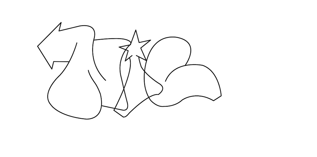 Step by step nice Graffiti Drawing Guide Step 3 graphic