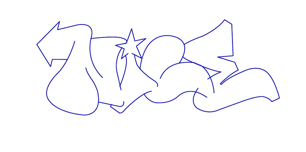 Step by step nice Graffiti Drawing Guide Step 5 graphic