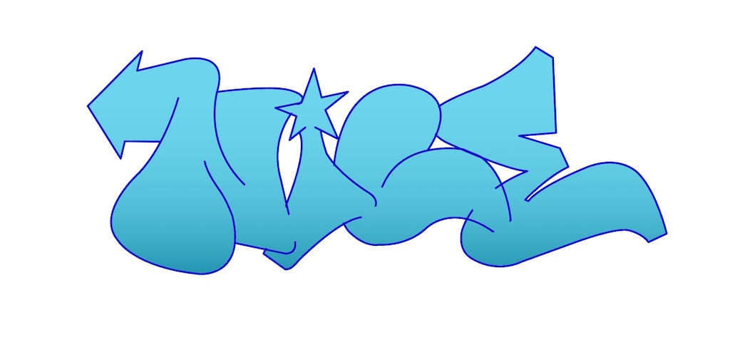 Step by step nice Graffiti Drawing Guide Step 6 graphic