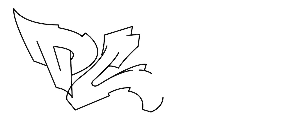 Step by step plug Graffiti Drawing Guide Step 2 graphic