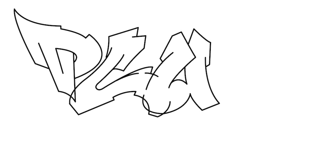 Step by step plug Graffiti Drawing Guide Step 3 graphic