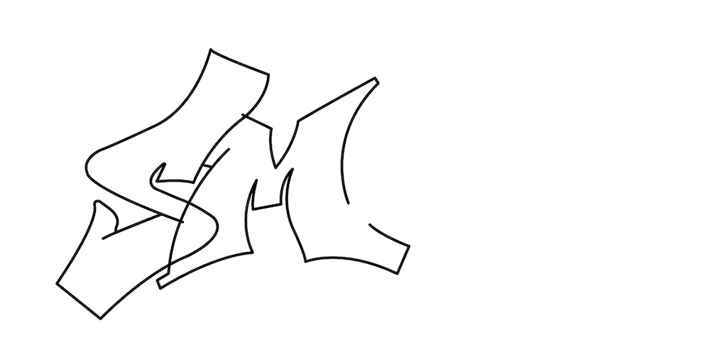 Step by step smile Graffiti Drawing Guide Step 2 graphic