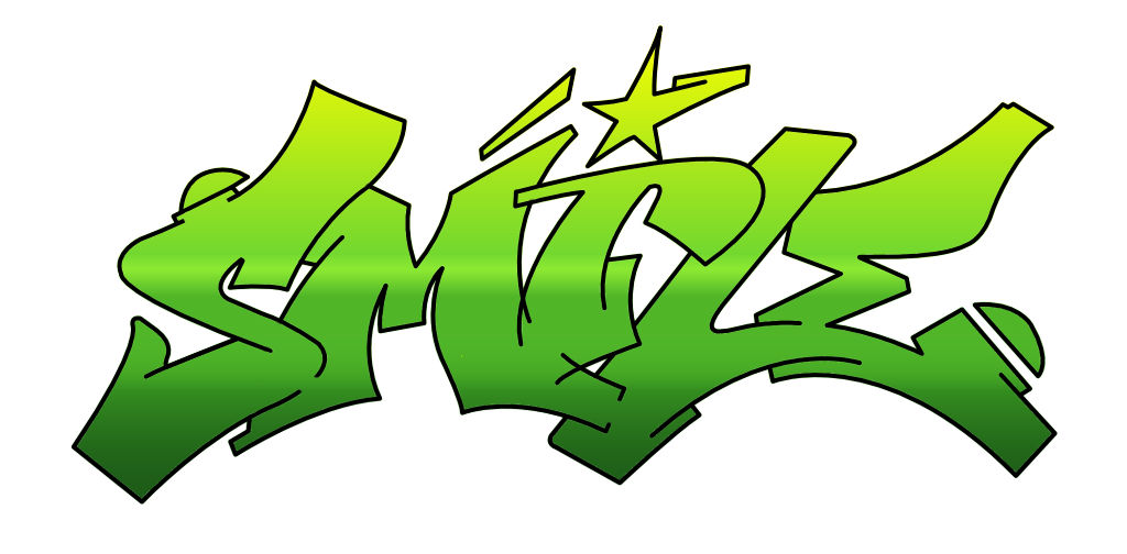 Step by step smile Graffiti Drawing Guide Step 8 graphic