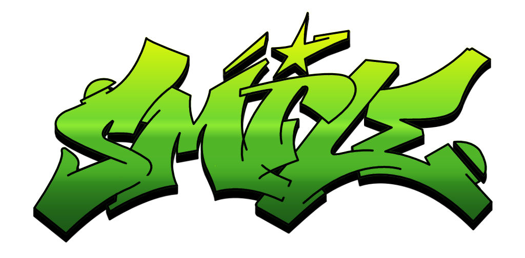 Step by step smile Graffiti Drawing Guide Step 9 graphic