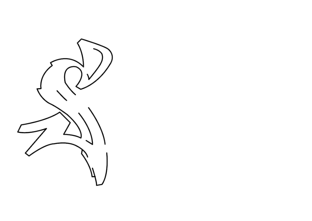 Step by step style Graffiti Drawing Guide Step 1 graphic