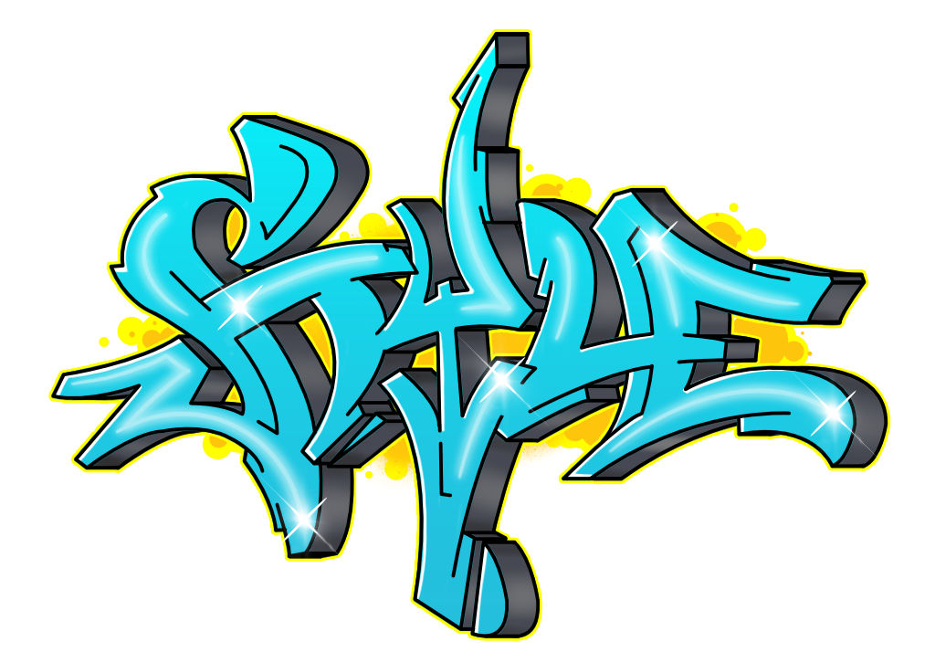 Step by step style Graffiti Drawing Guide Step 11 graphic